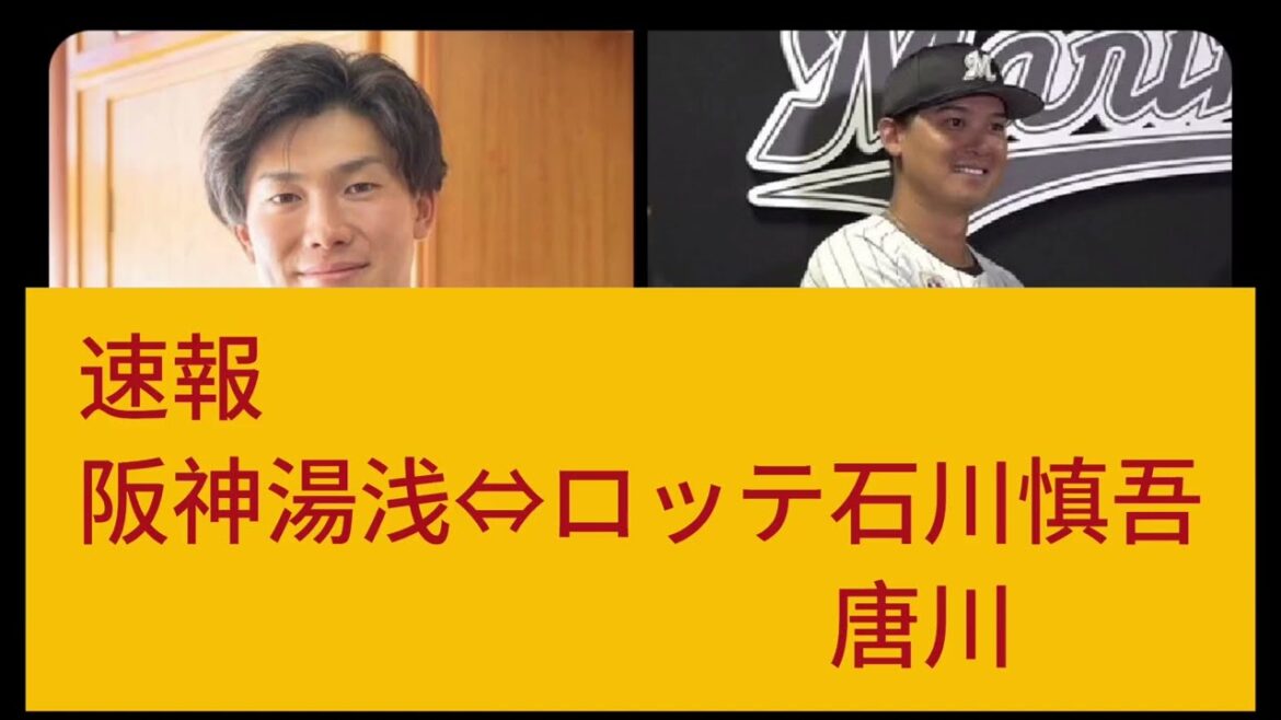阪神湯浅⇔ロッテ石川慎吾、唐川←これ