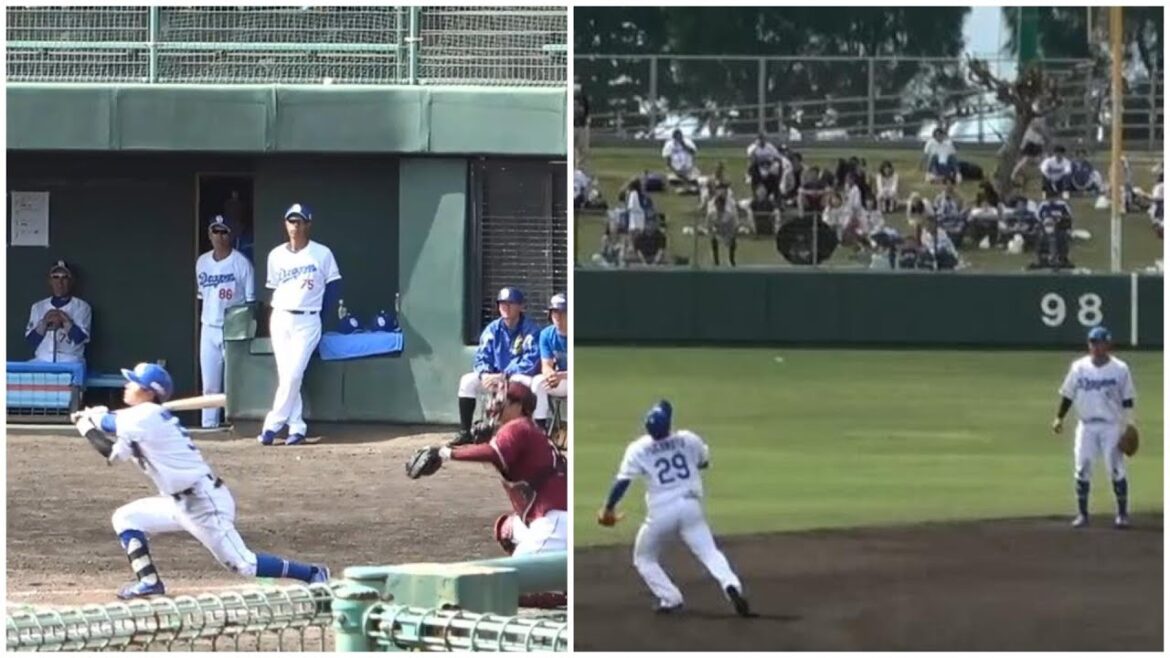 与田剛さんが「残念なプレー」と苦言を呈した村松の打撃と守備。対楽天オープン戦（2024年2月24日）