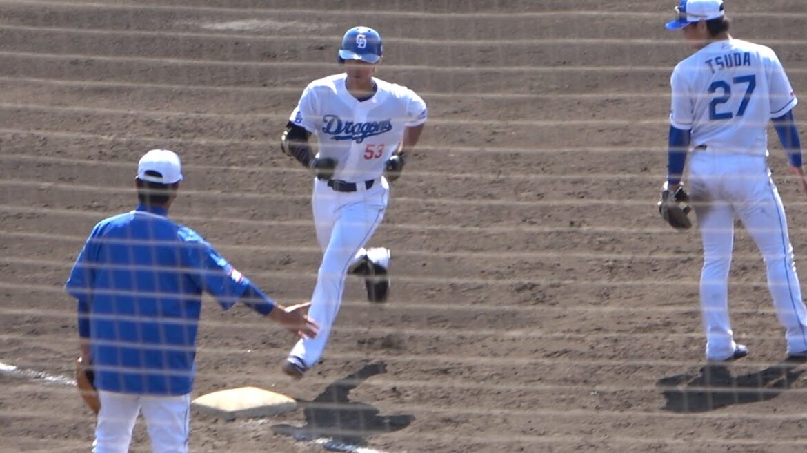 シート打撃で後藤駿太が仲地からホームラン！急ぎめにダイヤモンド一周（笑） (2024/02/13)