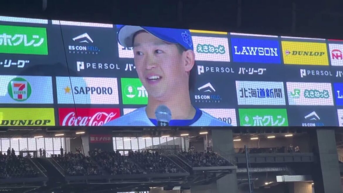 【初お立ち台】エスコンフィールド北海道で初のお立ち台は鈴木健矢‼︎サヨナラ勝ちをして大盛り上がりの瞬間‼︎