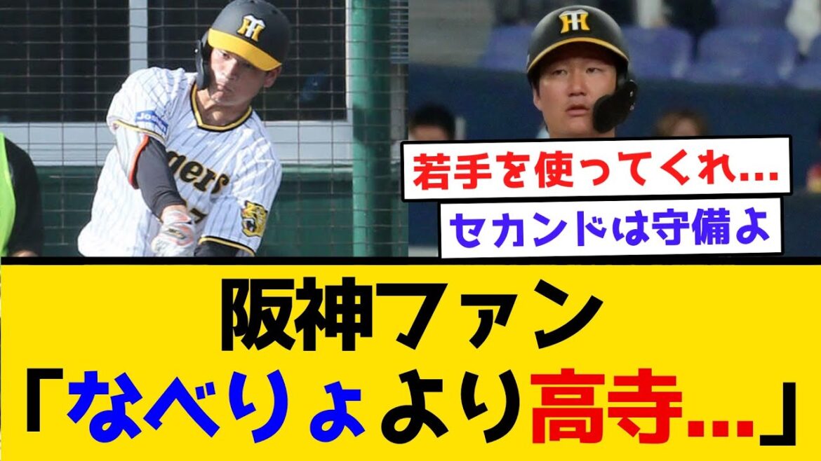 【若虎求む】阪神ファン「なべりょより高寺...」　#阪神タイガース  #阪神  #なんj #2ch #まとめ #岡田監督  #応援歌 #キャンプ #野口恭佑 #髙寺望夢