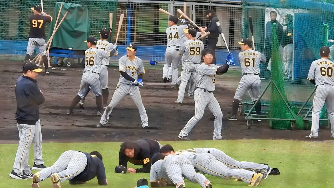 【完封負け】試合後、野手全員がベンチ前でひたすら素振り【中日 vs 阪神】2024.2.16