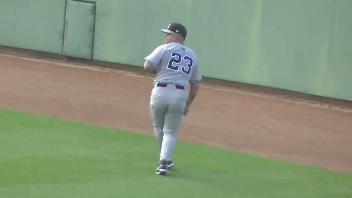 大丈夫？長野久義の打球 新外国人オドーアのライト守備（巨人沖縄キャンプ2024年2月21日）