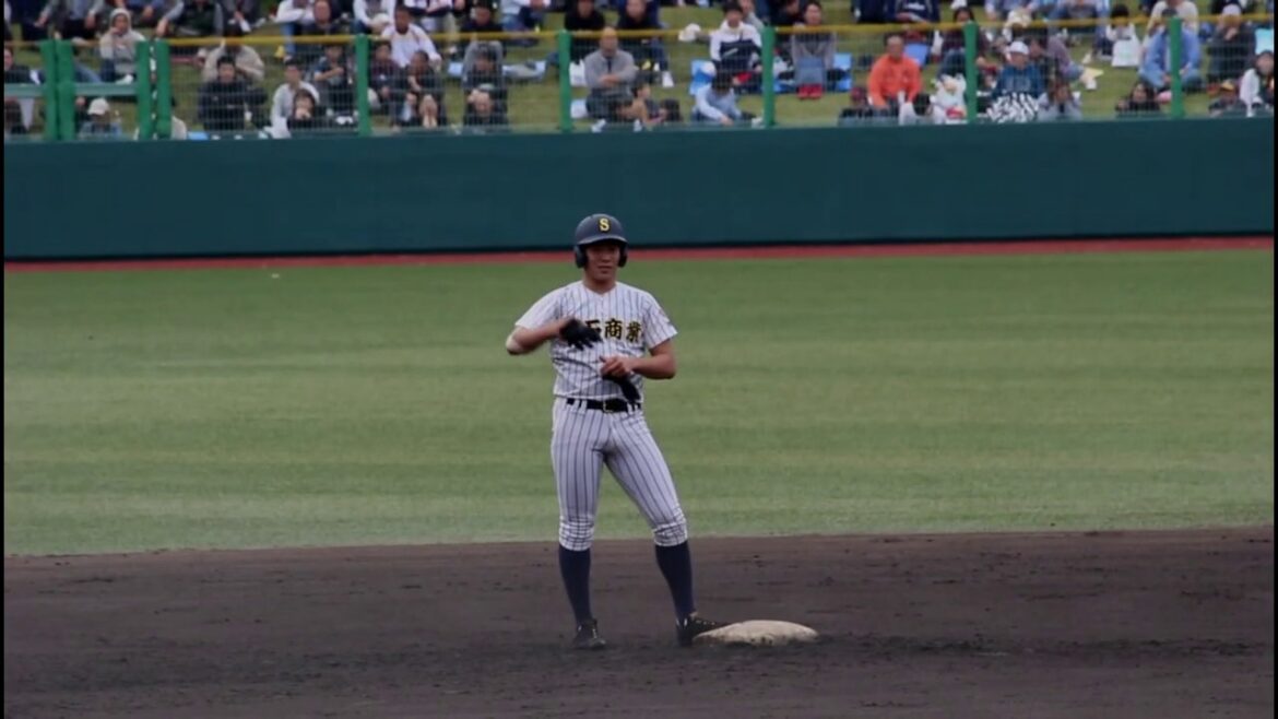 2019.11 高校野球 明石商業 来田涼斗君 大阪桐蔭戦でツーベースヒット！
