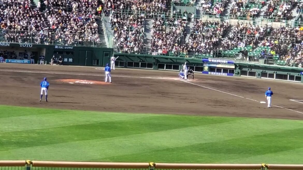 20240302　井上朋也選手には【野手汎用 応援歌】　福岡ｿﾌﾄﾊﾞﾝｸﾎｰｸｽ@北九州市民球場･外野ﾚﾌﾄ ｵｰﾌﾟﾝ戦