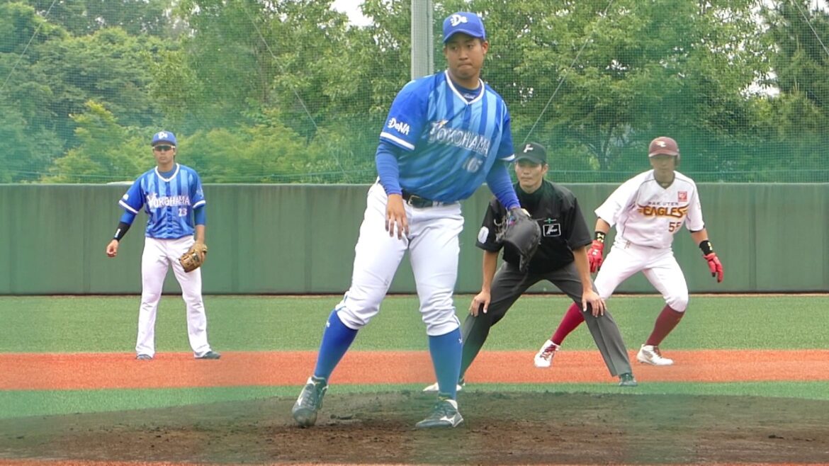 2017年6月8日 イースタンリーグ 東北楽天－横浜DeNA　笠井投手 1回裏の投球  【Yokohama db専用動画複製・転用禁止】