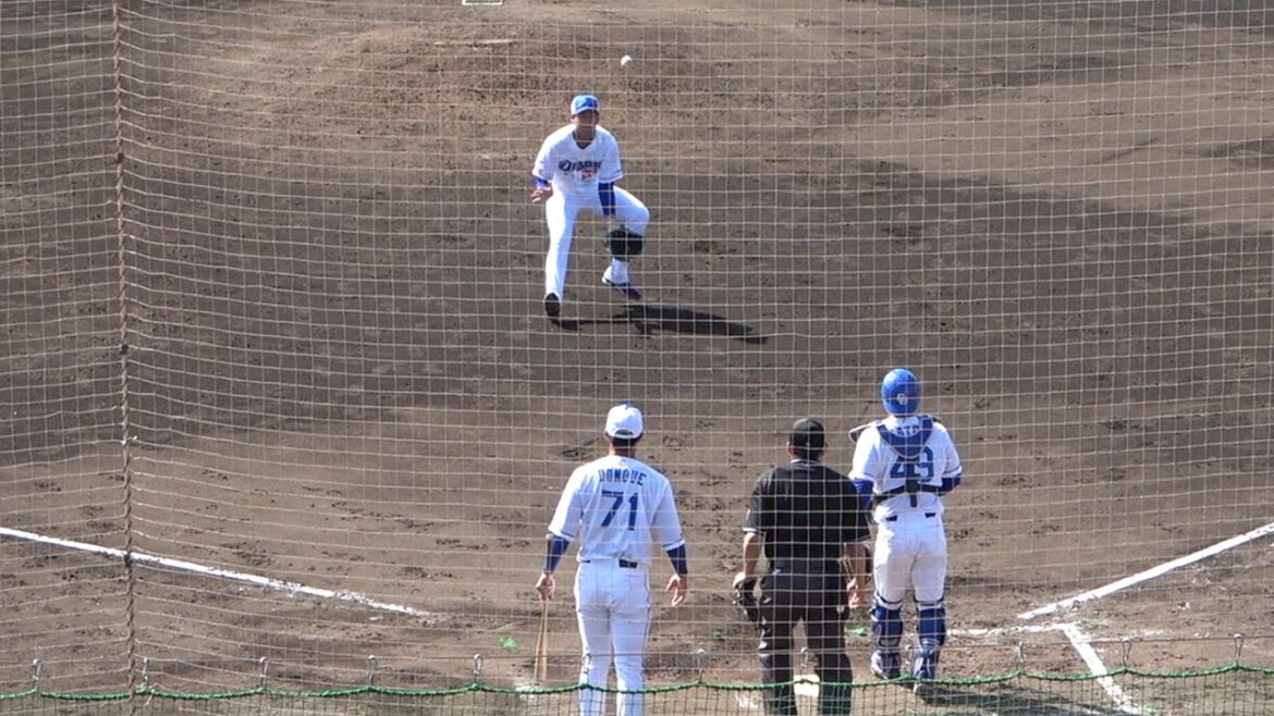 無死1,2塁の送りバントを頭脳プレーでゲッツーにする松木平！ (2024/02/15)