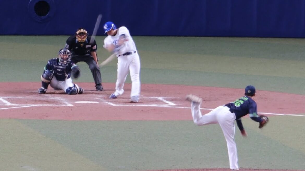 細川成也　右中間にオープン戦初ホームランとなる3ランを放つ！（2024/3/2）