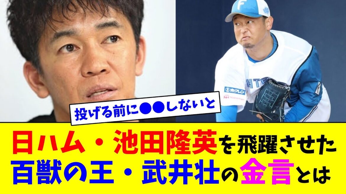 日ハム・池田隆英を飛躍させた百獣の王・武井壮の金言とは【2ch反応集】