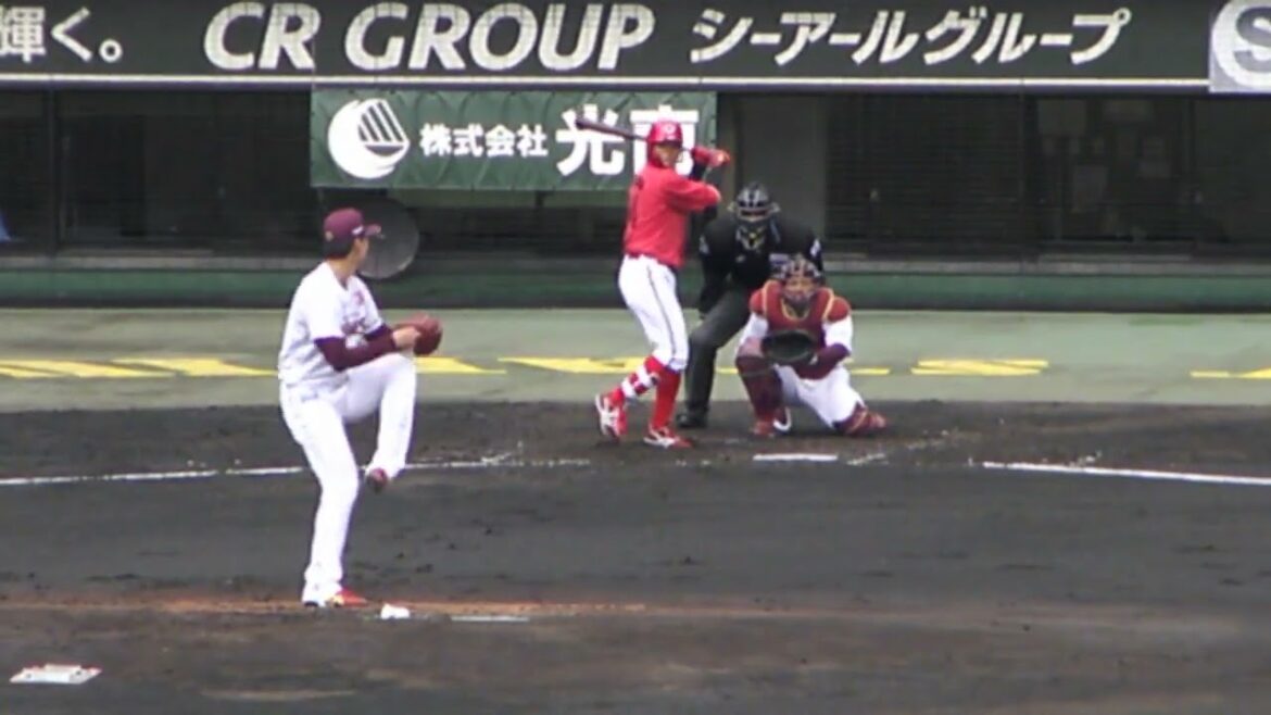 【2024 オープン戦】広島カープ 韮澤 雄也のバッティングフォーム_2024030201