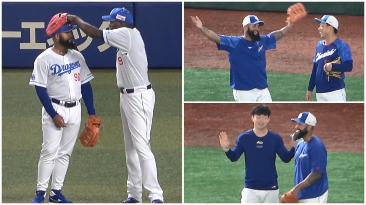 アルモンテとアキーノ、加藤翔平、小笠原のおしゃべりシーン（2023年4月12日、5月20日）