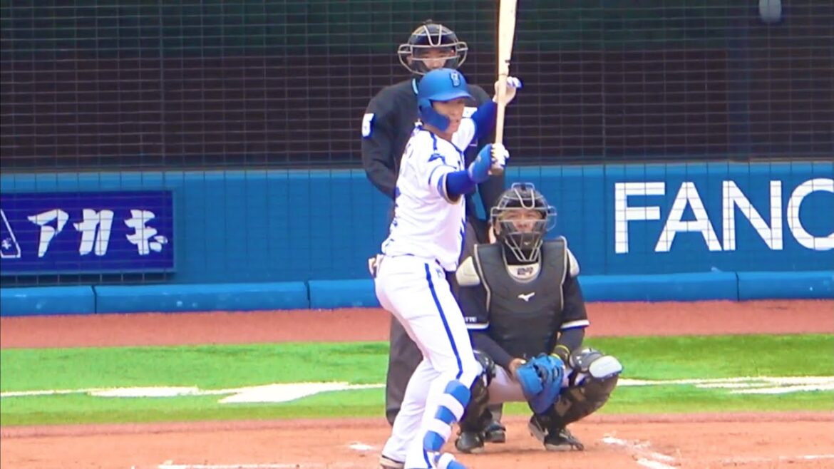 開幕1番確定やん！ 流し打ちでクリーンヒットを放つ度会隆輝 横浜DeNAベイスターズ 2024/3/6