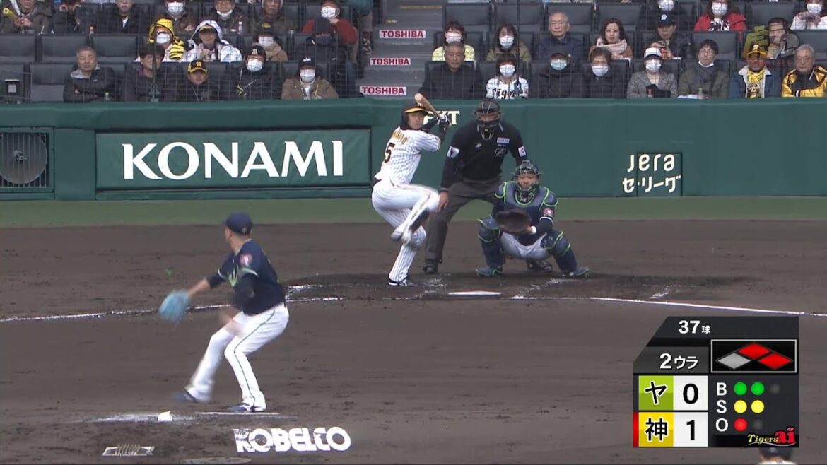 【追加点】2回裏、 #近本光司 選手のライトタイムリーヒット！2打数2安打、マルチヒット！【2024/3/8Ｔ－S】