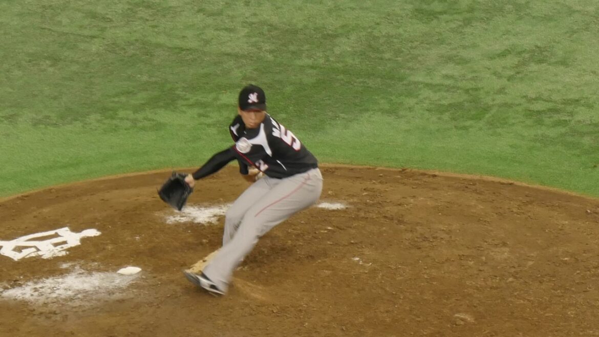 千葉ロッテマリーンズ 益田直也 投球フォーム（スローモーション）