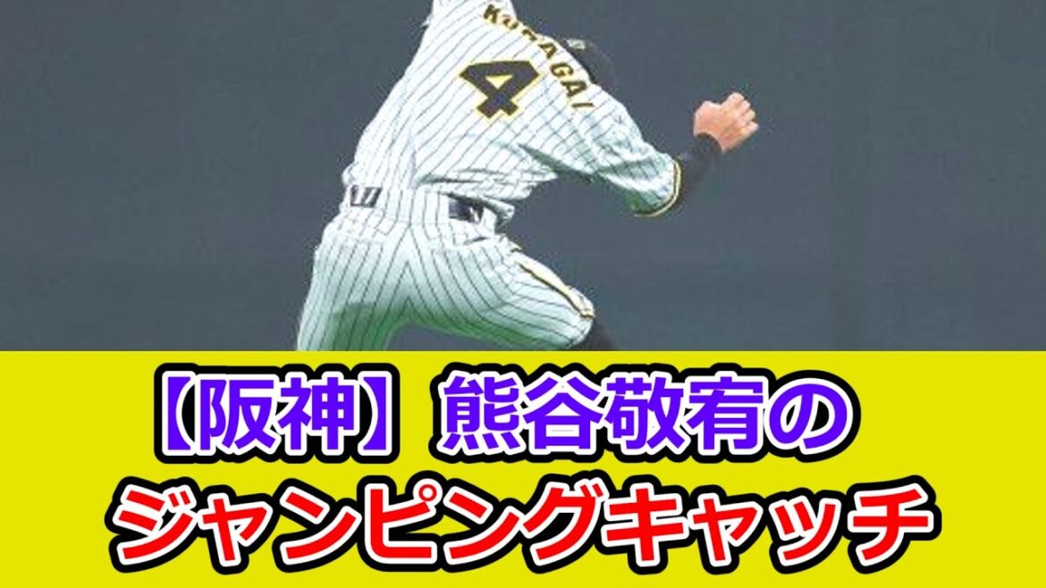 【阪神】熊谷敬宥のジャンピングキャッチが忍者みたいでヤバイw