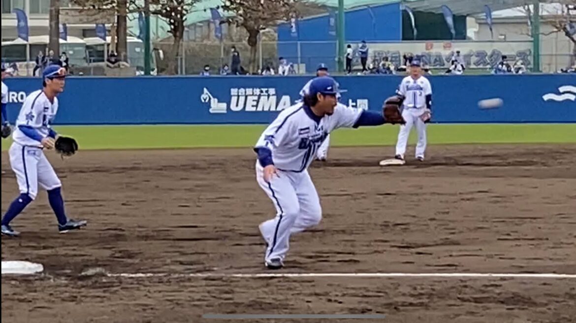 【宮﨑敏郎】三塁守備練習 宜野湾 横浜DeNAベイスターズ 2024年2月25日 オープン戦 東北楽天ゴールデンイーグルス 宮崎敏郎 ハマのプーさん