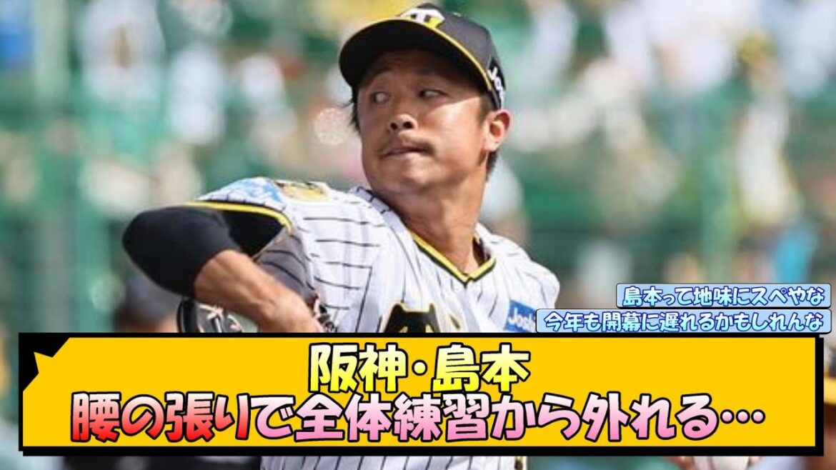 阪神・島本 腰の張りで全体練習から外れる…【なんJ 反応 まとめ】