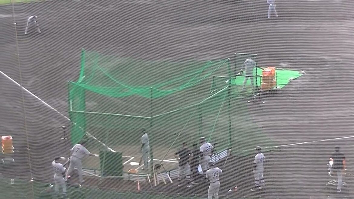 【巨人キャンプ】松原聖弥のバッティング練習と門脇誠のショート守備【春季沖縄キャンプ 読売ジャイアンツ2024年2月21日】