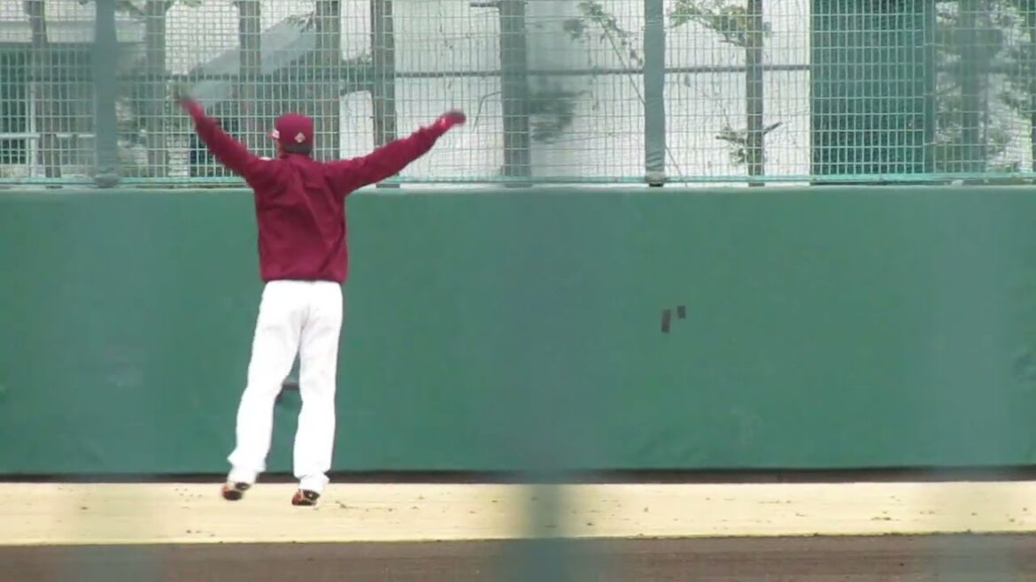 楽天 辛島 航の先発試合前準備（春季教育リーグ 千葉ロッテマリーンズ対 楽天ゴールデンイーグルス） ＃2024年3月5日