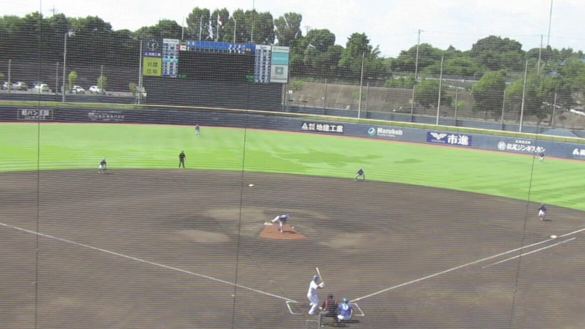 郡拓也を打ち取る青山学院大 松井大輔＜日本ハムファイターズ対 青山学院大2023年8月20日＞