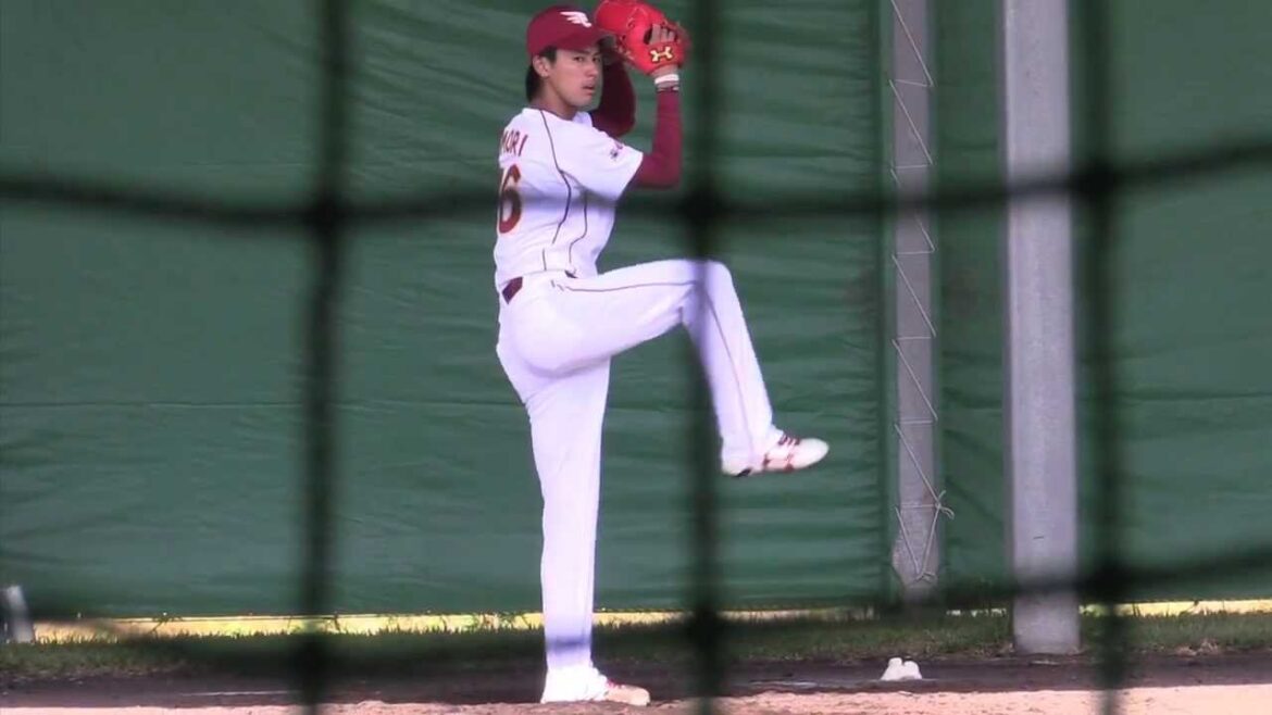 [ニュース]則本・森・辛島・菊池ら若手がブルペン投球＠金武_20140215