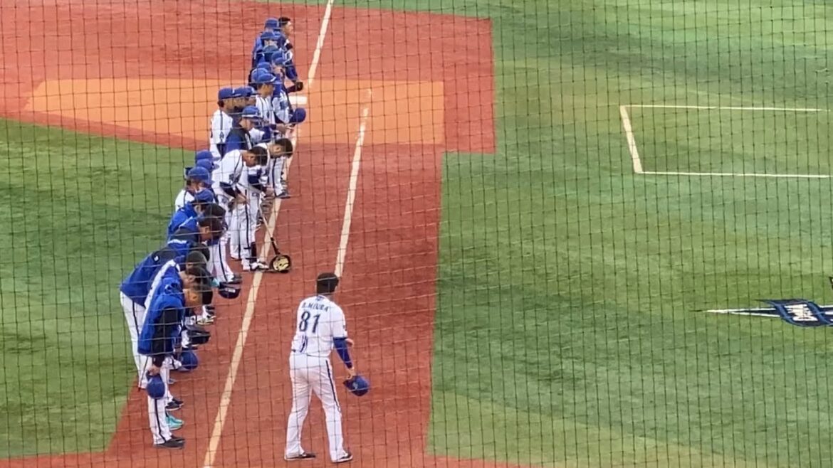 【試合終了あいさつ】西武3-1DeNA 9回裏 代打・大和ヒット→戸柱恭孝一塁ゴロ 横浜DeNAベイスターズ 2024年3月10日 横浜スタジアム 埼玉西武ライオンズ 増田