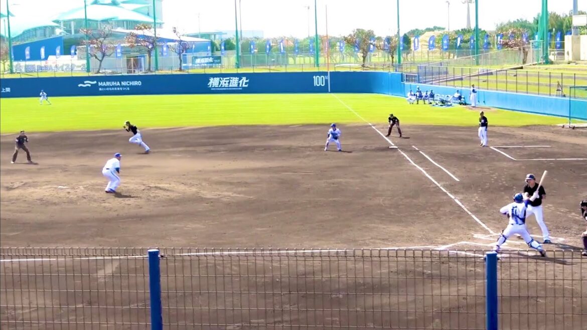 山本祐大の盗塁阻止！ 横浜DeNAベイスターズ 2024/2/18
