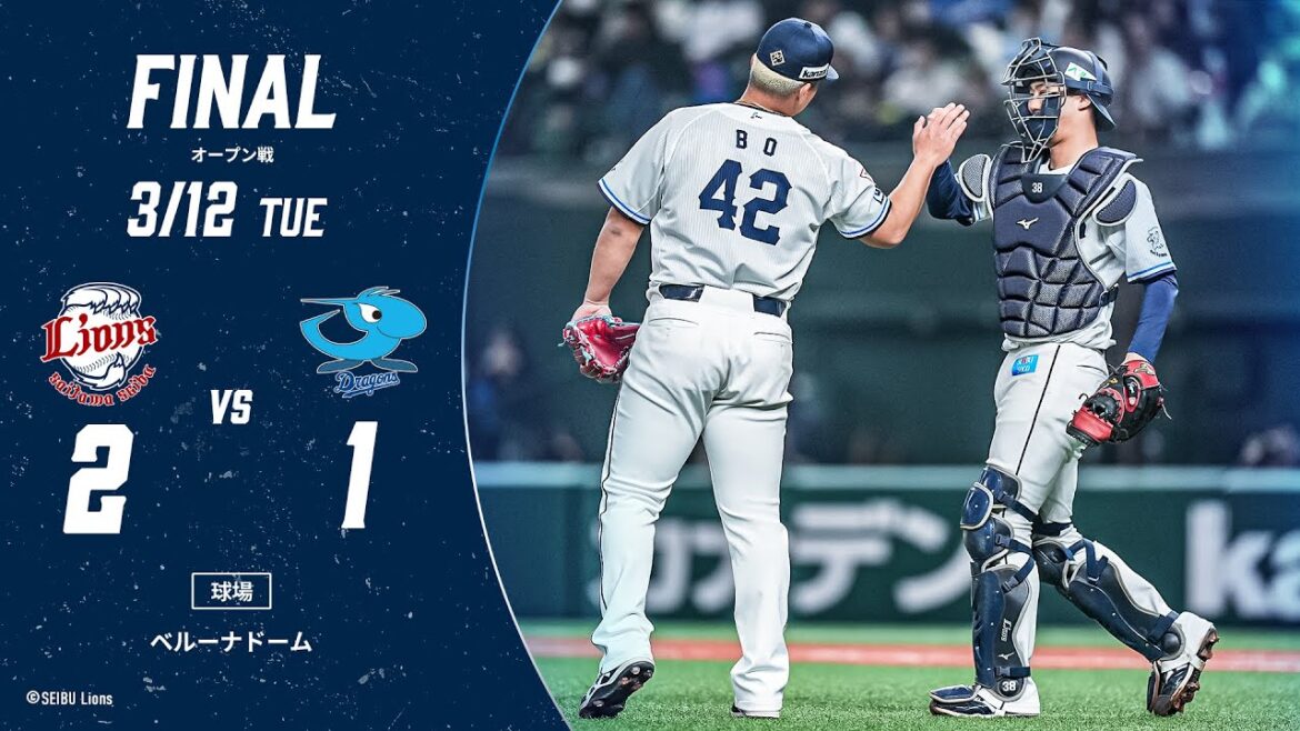 【ボー投手が4回無失点の好リリーフで猛アピール！】埼玉西武ライオンズVS中日ドラゴンズ 2024年オープン戦ハイライト【2024/3/12】