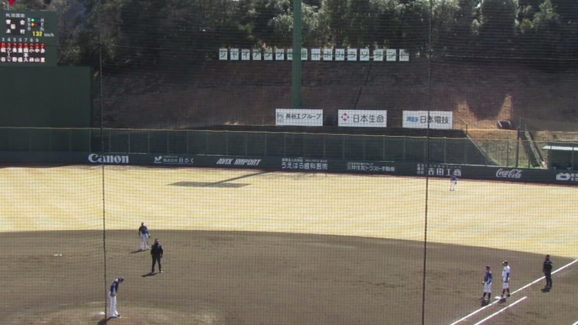 代走の舟越秀虎 話題の足で盗塁を狙うが（春季教育リーグ 読売ジャイアンツ対 西武ライオンズ2024年3月10日）