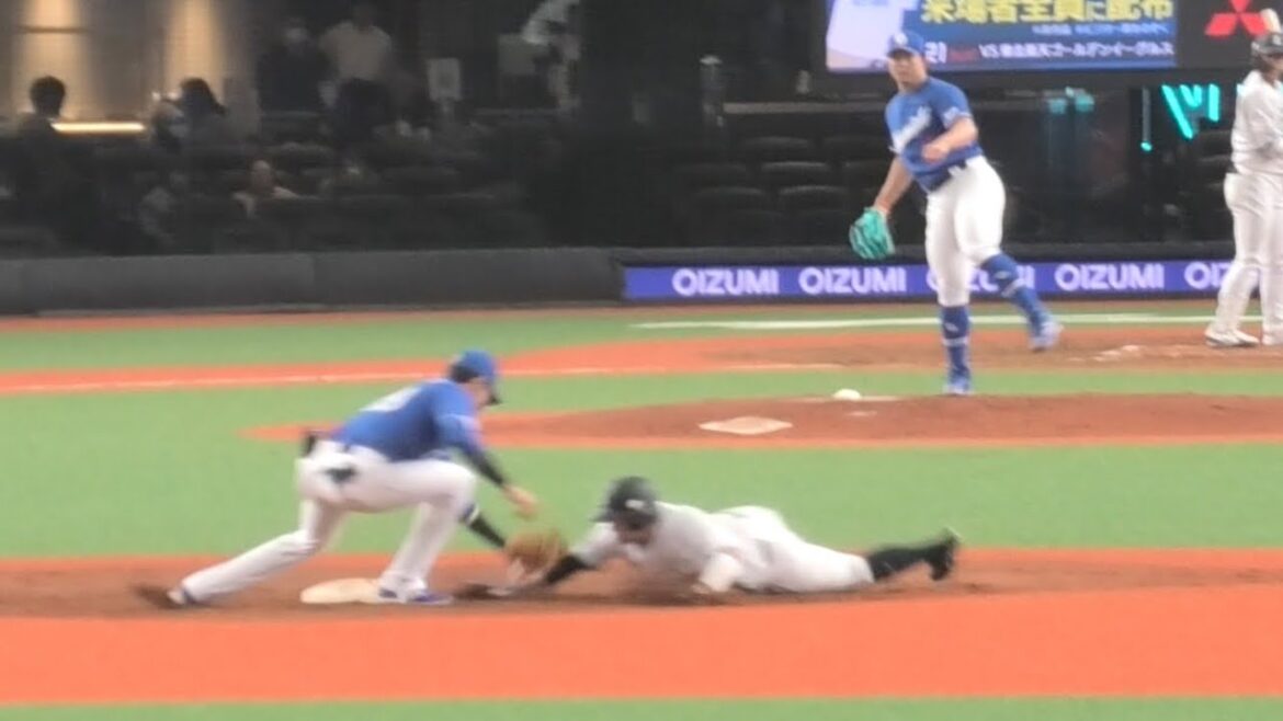 -2024.03.12-【オープン戦】３回裏 小笠原慎之介 ロドリゲスとの見事な連携で二塁ランナーを刺す！ 中日ドラゴンズ（vs埼玉西武）