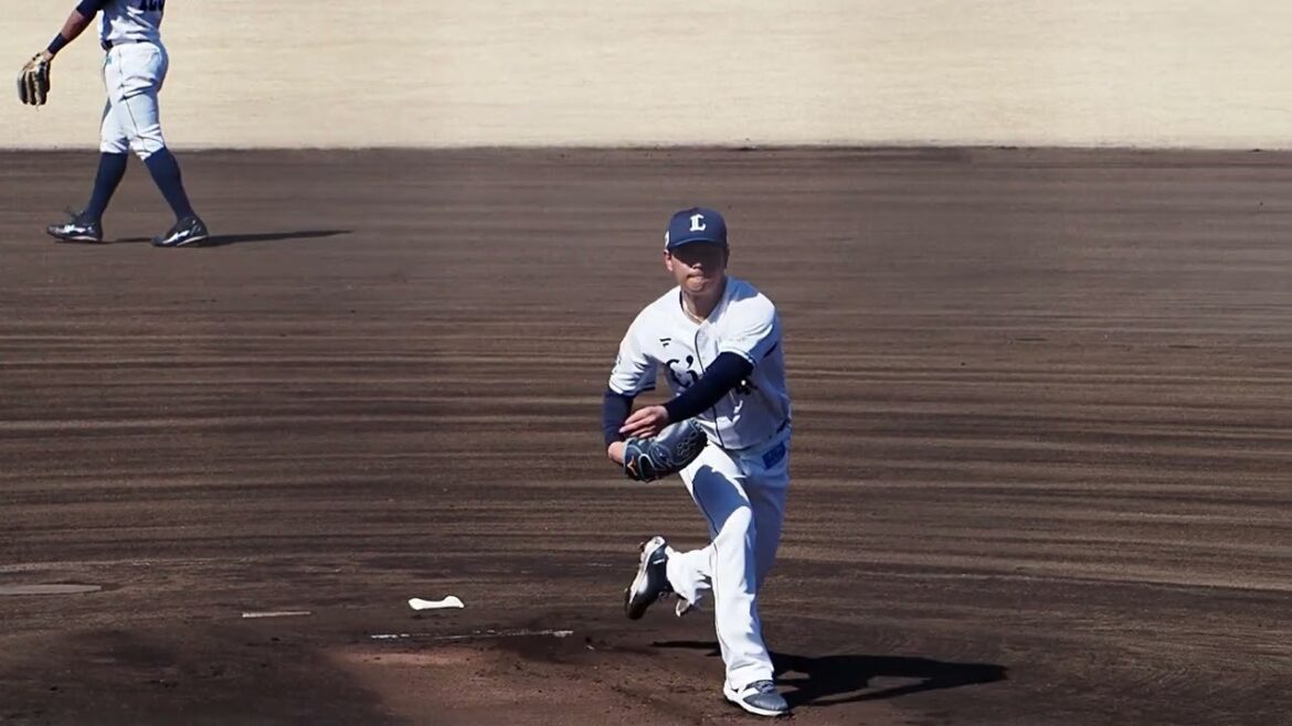 2024.03.03 埼玉西武-東北楽天(カーミニーク) 浜屋将太 投球シーン