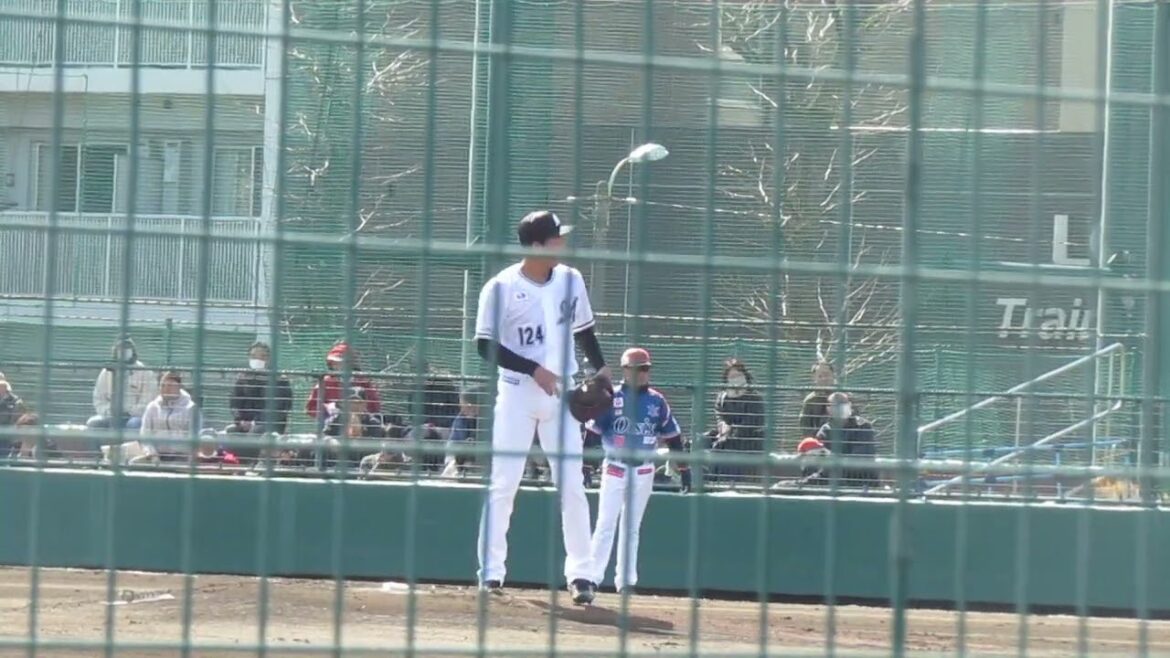 【マリーンズ】古谷拓郎の投球フォーム2024年3月7日 春季教育リーグロッテ浦和球場 千葉ロッテ対 オイシックス新潟アルビレックスBC