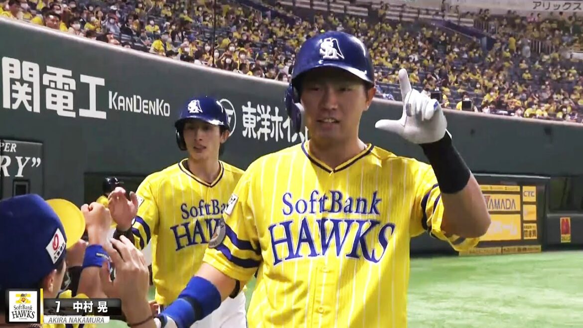 【ギッリギリ】中村晃 ライトポール際へ値千金同点２ラン