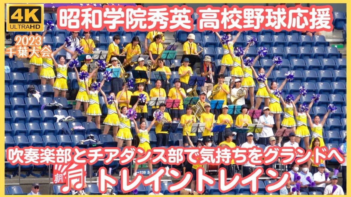 昭和学院秀英 高校野球応援「アフリカンシンフォニー」吹奏楽部とチアダンス部で思いをグランドへ（千葉県高校野球応援2023）