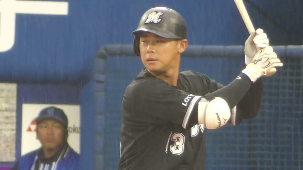 2024年3月5日オープン戦 横浜DeNAー千葉ロッテ 平沢 大河 選手の第1打席