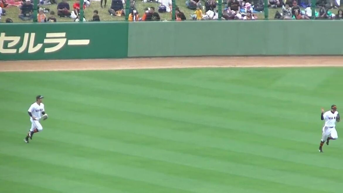 タイガース糸原健斗の打球 巨人ルーキー佐々木俊輔のセンター守備【オープン戦 読売ジャイアンツ対 阪神タイガース2024年2月23日】