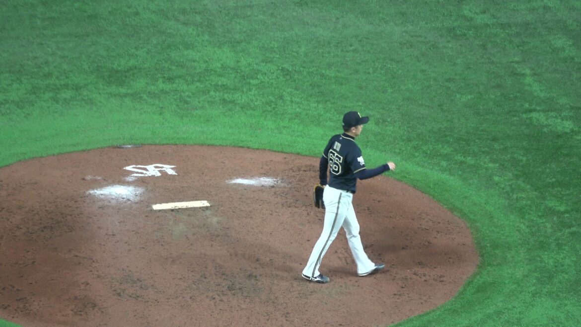 オリックスバファローズ 吉田凌投手 投球練習 日本シリーズ 第3戦 2021/11/23