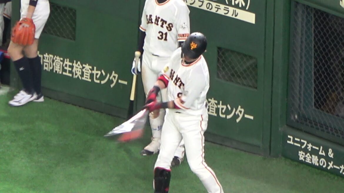 巨人・亀井善行選手 現役最終打席に入った瞬間 元同僚の田口麗斗投手に交代