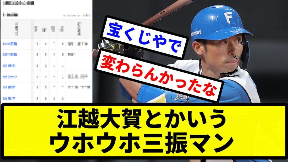 【お前 ゴリラだったな】江越大賀とかいうウホウホ三振マン【プロ野球反応集】【2chスレ】【1分動画】【5chスレ】