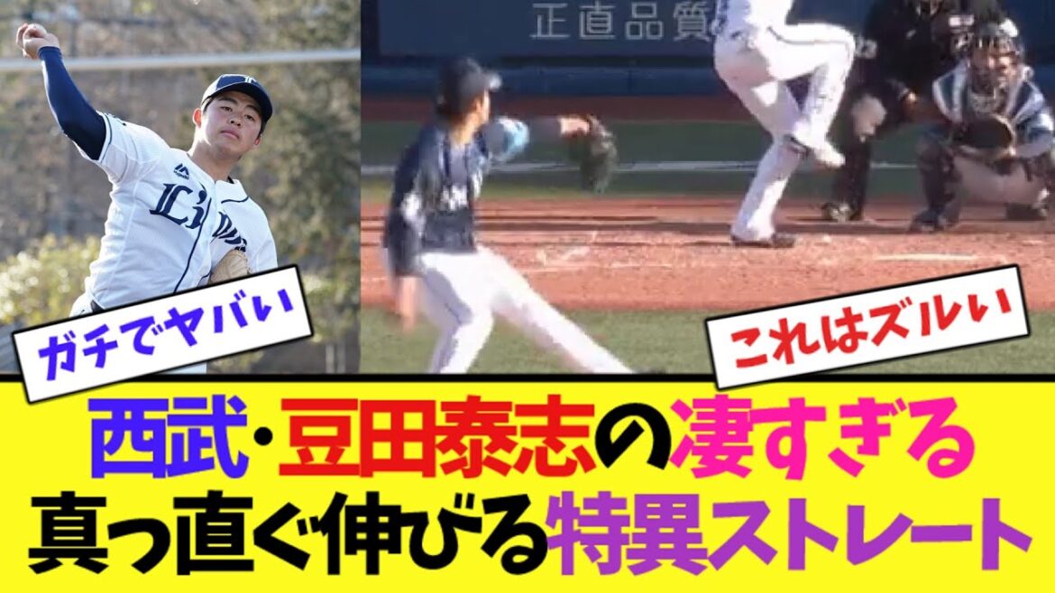 西武･豆田泰志の凄すぎる真っ直ぐ伸びる特異ストレート【2ch反応集】