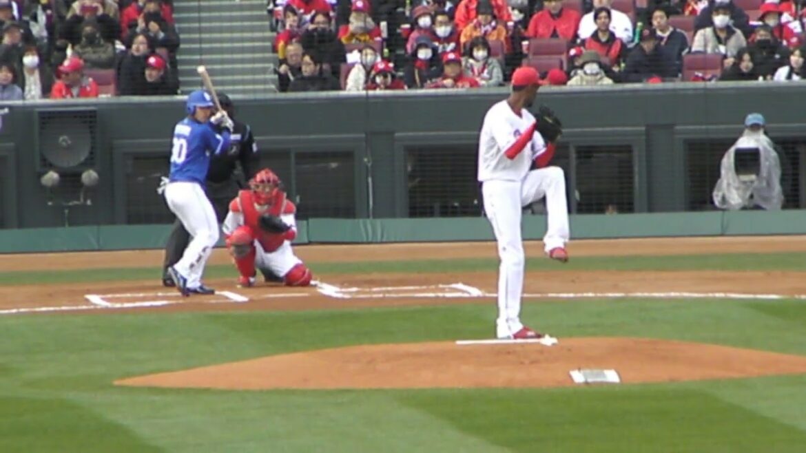 【2024 オープン戦】広島カープ アドゥワ 誠のピッチングフォーム_2024030901