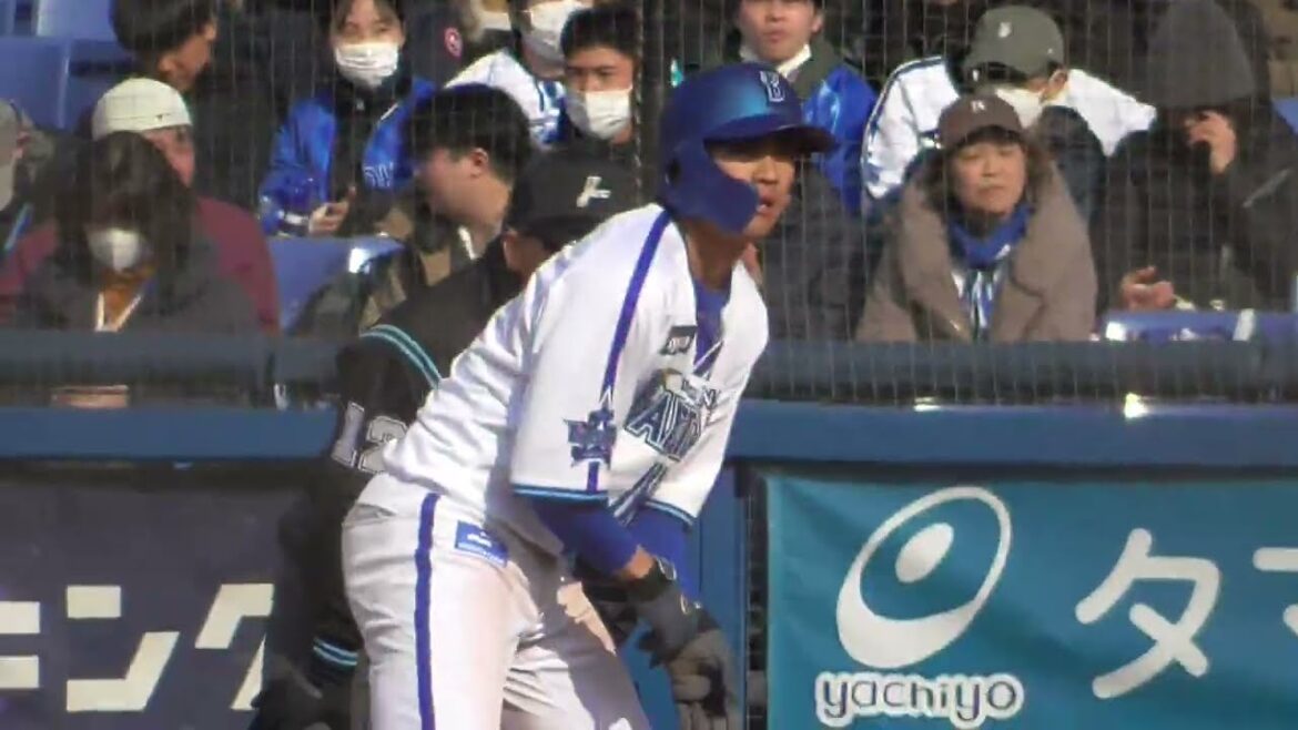 2024年3月8日 オープン戦 横浜DeNA－北海道日本ハム 森 敬斗選手 2塁盗塁成功