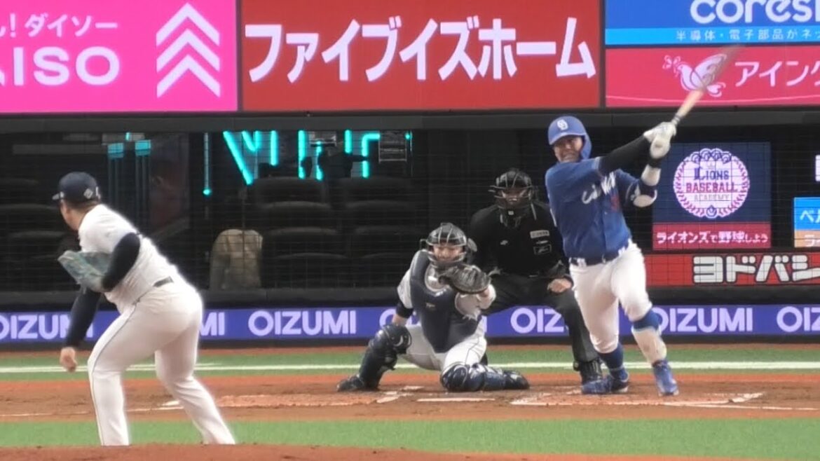 -2024.03.12-【オープン戦】２回表 木下拓哉 平良から先制タイムリー！ 周平がヘッスラ生還！ 中日ドラゴンズ（vs埼玉西武）