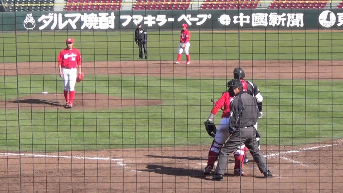 2014/3/6@マツダS JFE西日本・岡将吾選手 今村猛投手からツーベース