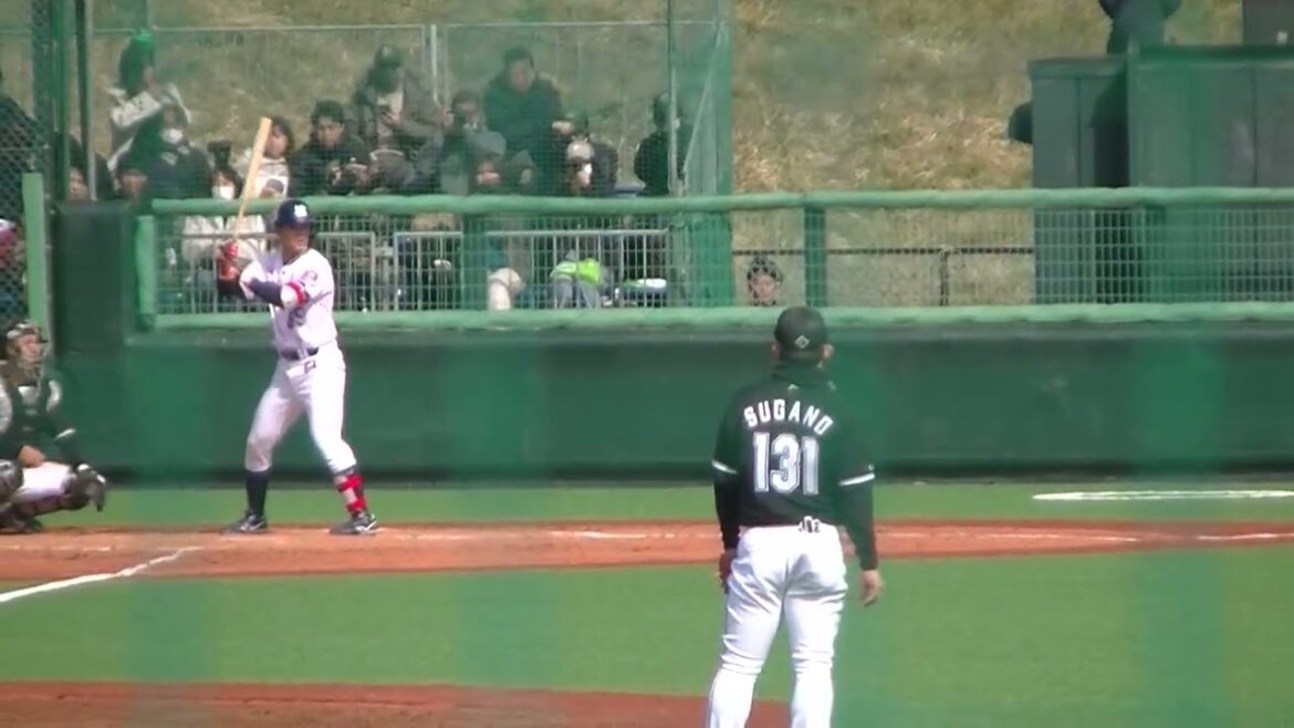 スワローズまた打てるキャッチャー獲った！高卒ルーキー鈴木 叶（常葉菊川）が唐川侑己からプロ初ホームラン2024年3月9日 春季教育リーグヤクルトスワローズ対 千葉ロッテマリーンズ