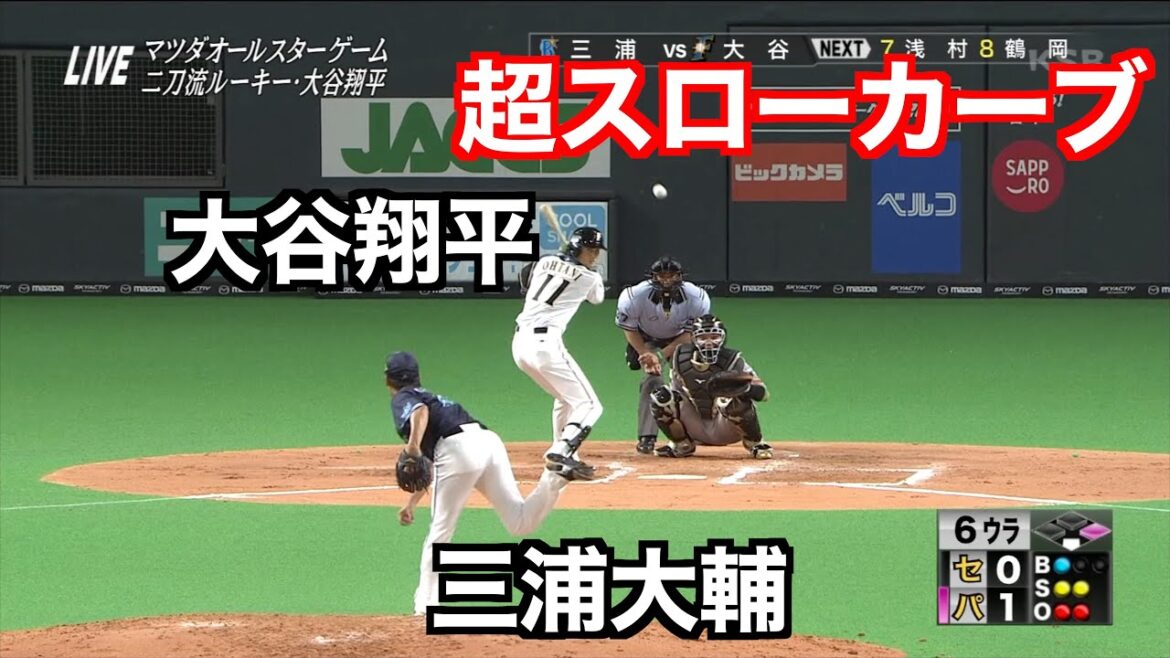 【オールスター初出場】ルーキー大谷翔平にベテラン三浦大輔が超スローボールを【２０１３プロ野球オールスター第１戦】