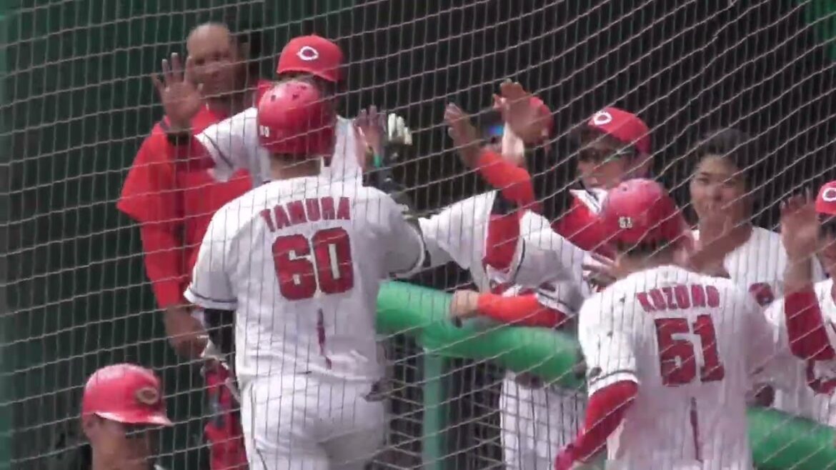 未来の4番候補、田村俊介がいきなり放つ！ライトスタンドへの先制２ランホームラン！広島東洋カープvs千葉ロッテマリーンズ練習試合 2024年2月17日