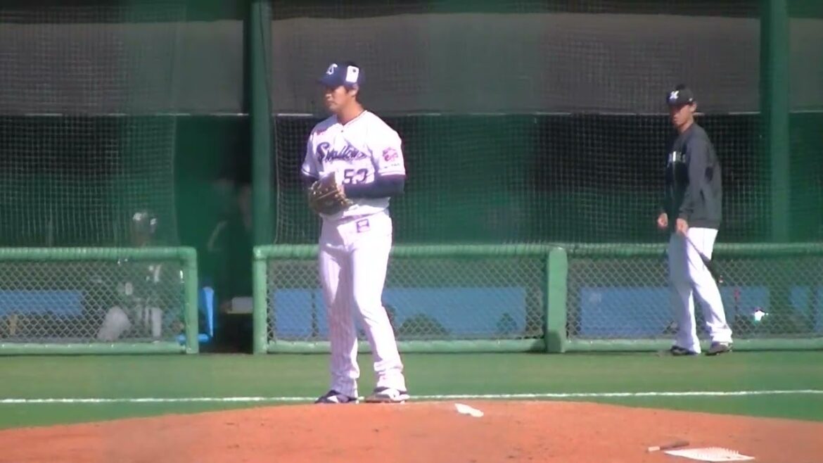 スワローズ長谷川宙輝ピッチングフォーム2024年3月9日 春季教育リーグヤクルトスワローズ対 千葉ロッテマリーンズ