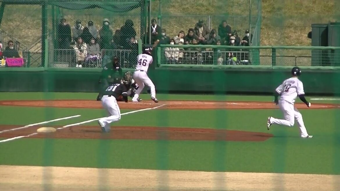 マリーンズ唐川侑己 スワローズ太田賢吾を三振2024年3月9日 春季教育リーグヤクルトスワローズ対 千葉ロッテマリーンズ