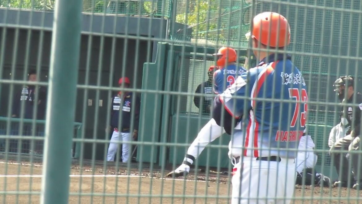 【オイシックス】中山翔太の打撃フォーム2024年3月7日 春季教育リーグロッテ浦和球場 千葉ロッテ対 オイシックス新潟アルビレックスBC